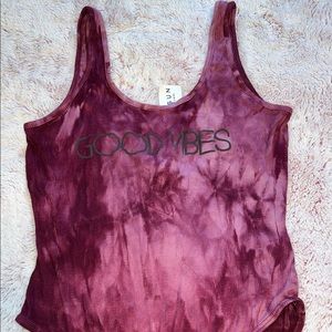 “Good Vibes” tie dye bodysuit. Brand new.